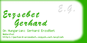 erzsebet gerhard business card