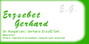 erzsebet gerhard business card